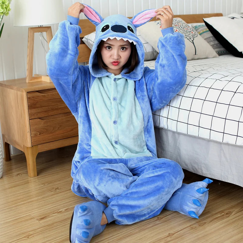 Unisex Adult Stitch Onesie Pajamas, Mens and Womens