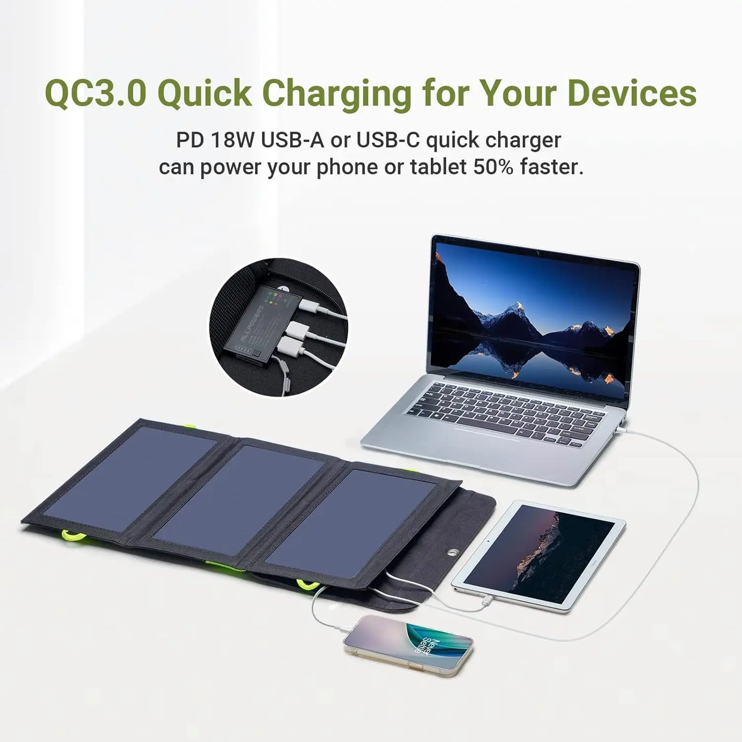 Flexible Foldable Solar Panel 5V 10V High Efficience Solar Battery Charger 21W Solar Phone Charger