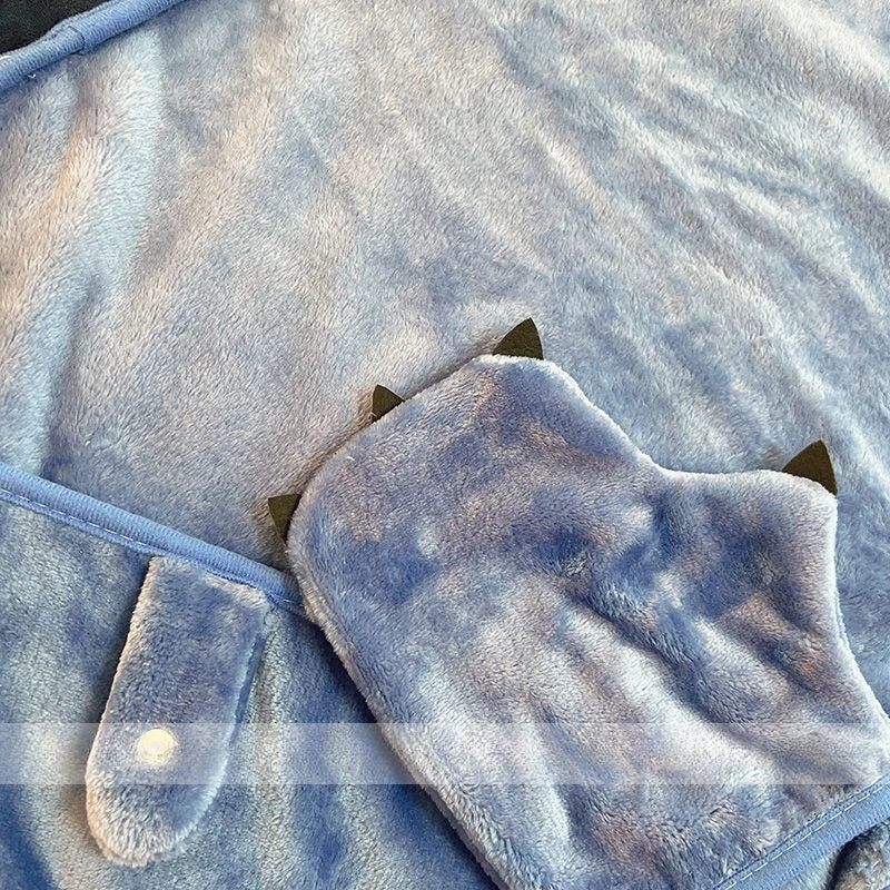 Stitch Hooded Cloak Blanket. Big Blanket With Hat Stitch Warm Blanket