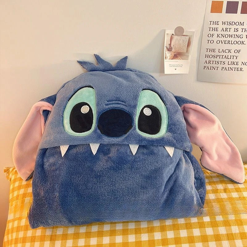 Stitch Hooded Cloak Blanket. Big Blanket With Hat Stitch Warm Blanket