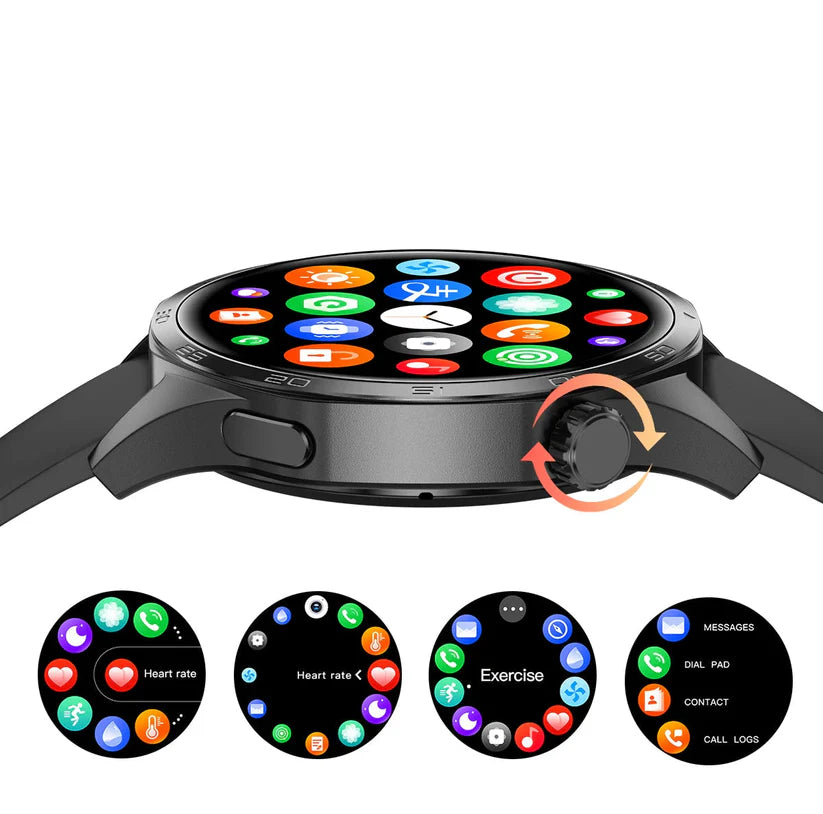 π₯ Ultimate Smart Watch 2025 β AMOLED HD Display | Bluetooth Calling | GPS Tracking | NFC | Heart Rate Monitor | Compass π