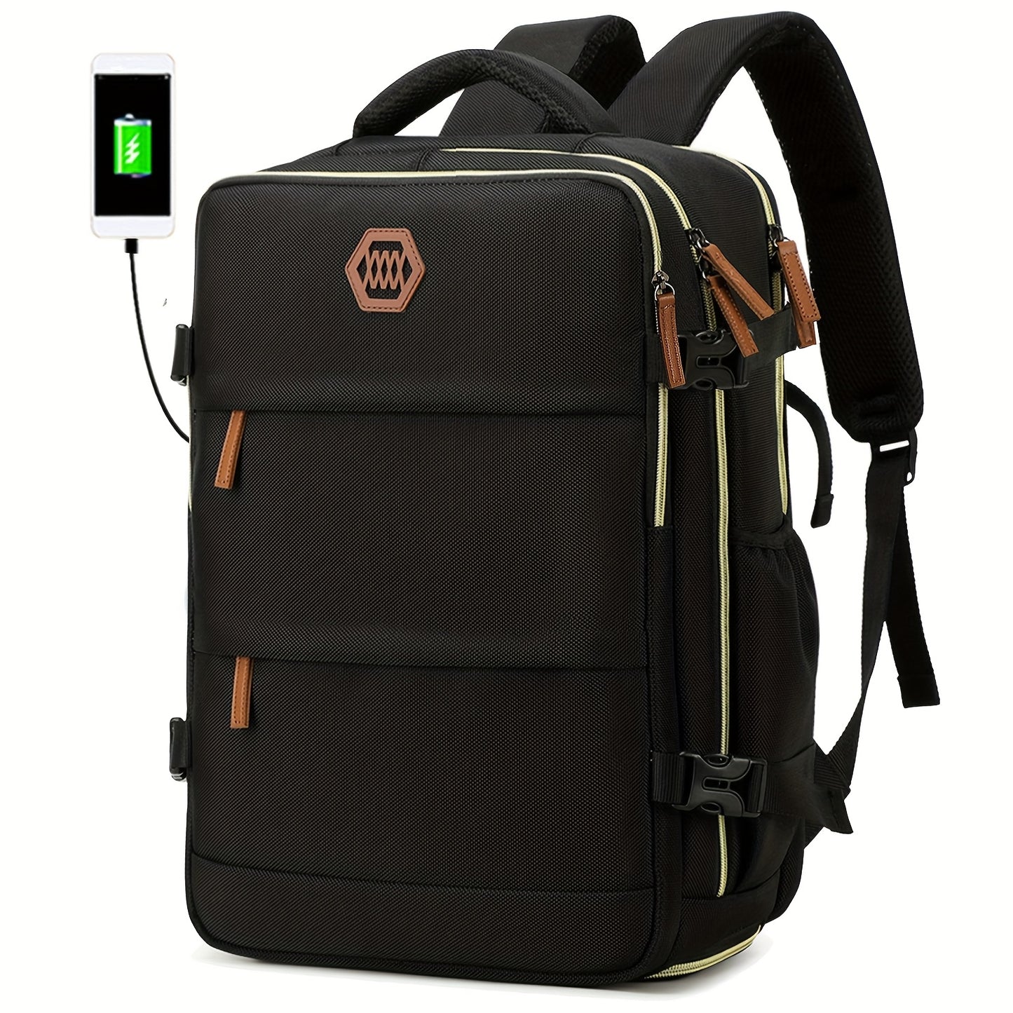 USB Powered Travel Bag with Shoe Compartment