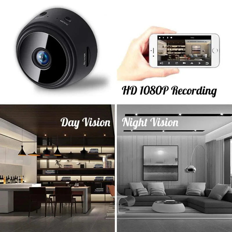 A9 Mini 1080P HD WiFi Wireless Security Camera – Intelligent Remote Monitoring, Night Vision, and Smart Video Surveillance for Home and Office Protection