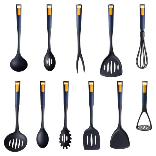 11 Styles Food Grade Nylon Cooking Tools Home Soup Spoon Frying Shovel Colander Long Handle Egg Beater Meat Fork Kitchen Utensil