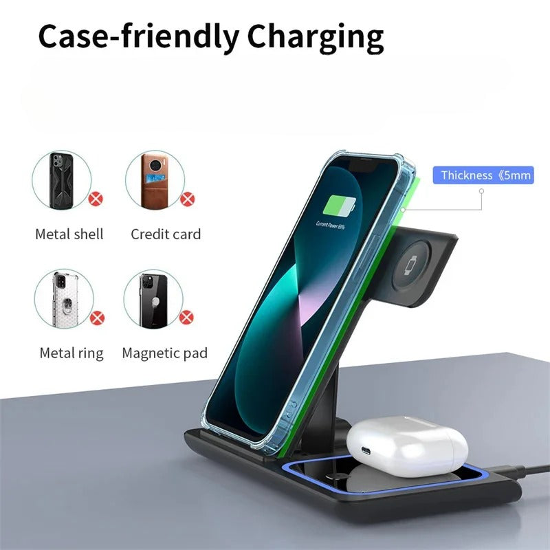 3-in-1 Fast Wireless Charging Station: Simplify Your Charging Experience