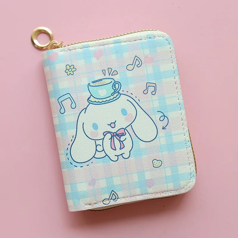 🎀 Cute Kawaii Sanrio Wallet – Stylish & Compact Short Zipper Purse | Card Holder | Fashionable & Lightweight | Perfect for Students & Everyday Use ✨