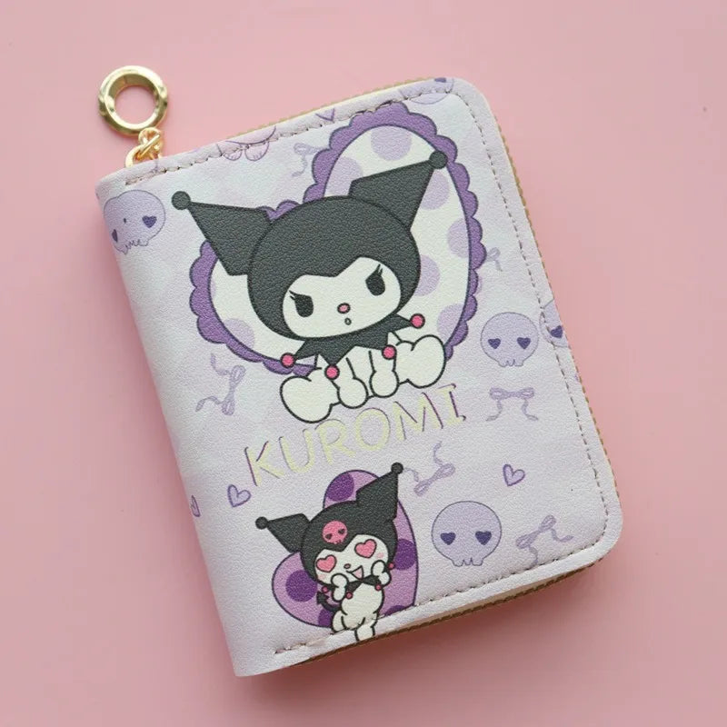 🎀 Cute Kawaii Sanrio Wallet – Stylish & Compact Short Zipper Purse | Card Holder | Fashionable & Lightweight | Perfect for Students & Everyday Use ✨