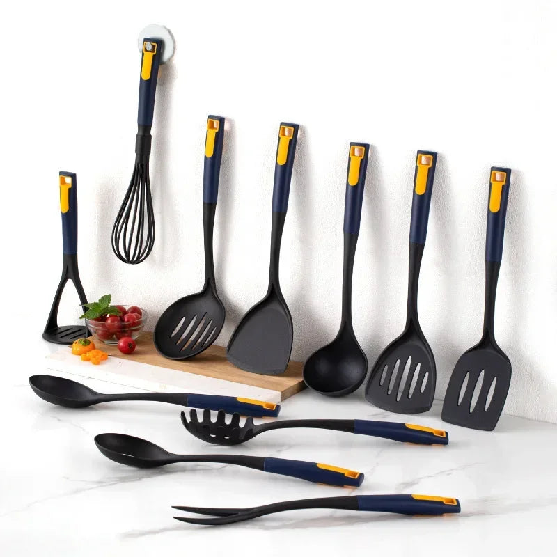 11 Styles Food Grade Nylon Cooking Tools Home Soup Spoon Frying Shovel Colander Long Handle Egg Beater Meat Fork Kitchen Utensil