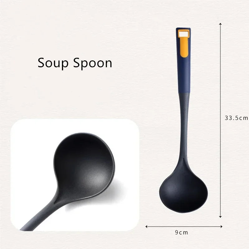 11 Styles Food Grade Nylon Cooking Tools Home Soup Spoon Frying Shovel Colander Long Handle Egg Beater Meat Fork Kitchen Utensil