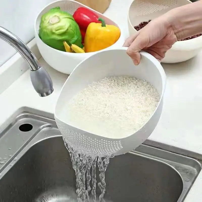 Rice Washing Filter Strainer Basket Colander Sieve Fruit Vegetable Bowl Drainer Cleaning Tools Home Kitchen Kit Kitchen Tools