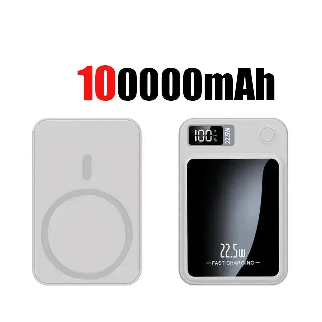 10,000mAh Magnetic Wireless Power Bank – Fast Charging Portable Battery Pack for iPhone, Huawei, Samsung & More