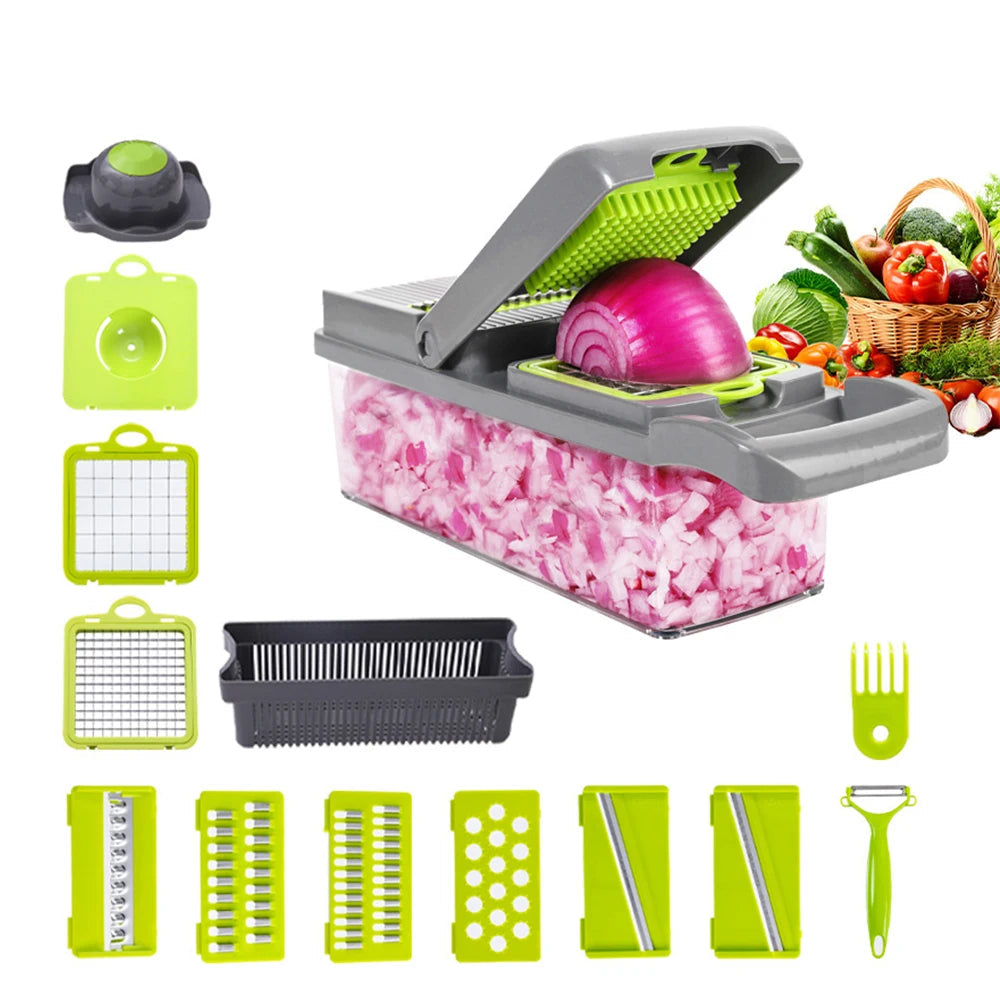 Vegetable Cutter Multifunctional Slicer Fruit Potato Peeler Carrot Grater Kitchen accessories basket vegetable slicer