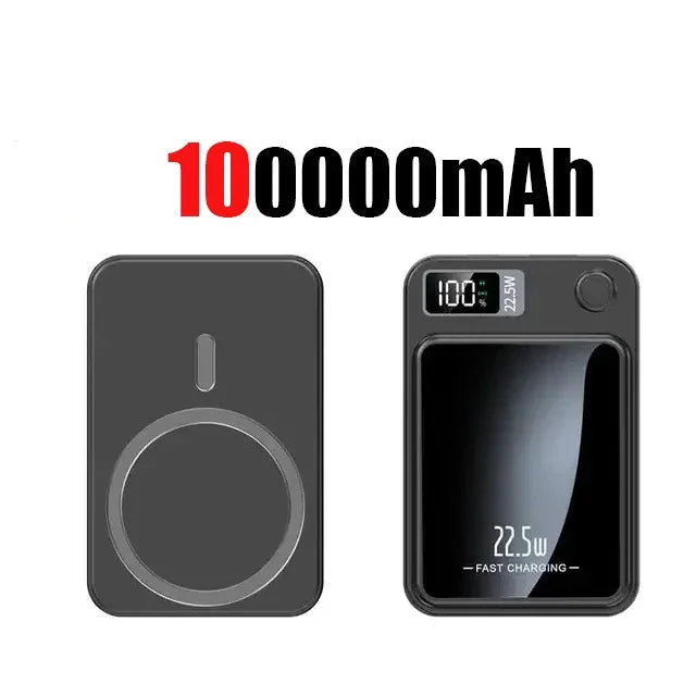 10,000mAh Magnetic Wireless Power Bank – Fast Charging Portable Battery Pack for iPhone, Huawei, Samsung & More