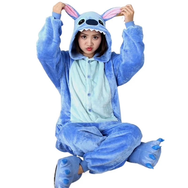 Unisex Adult Stitch Onesie Pajamas, Mens and  Womens