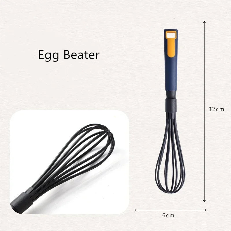 11 Styles Food Grade Nylon Cooking Tools Home Soup Spoon Frying Shovel Colander Long Handle Egg Beater Meat Fork Kitchen Utensil