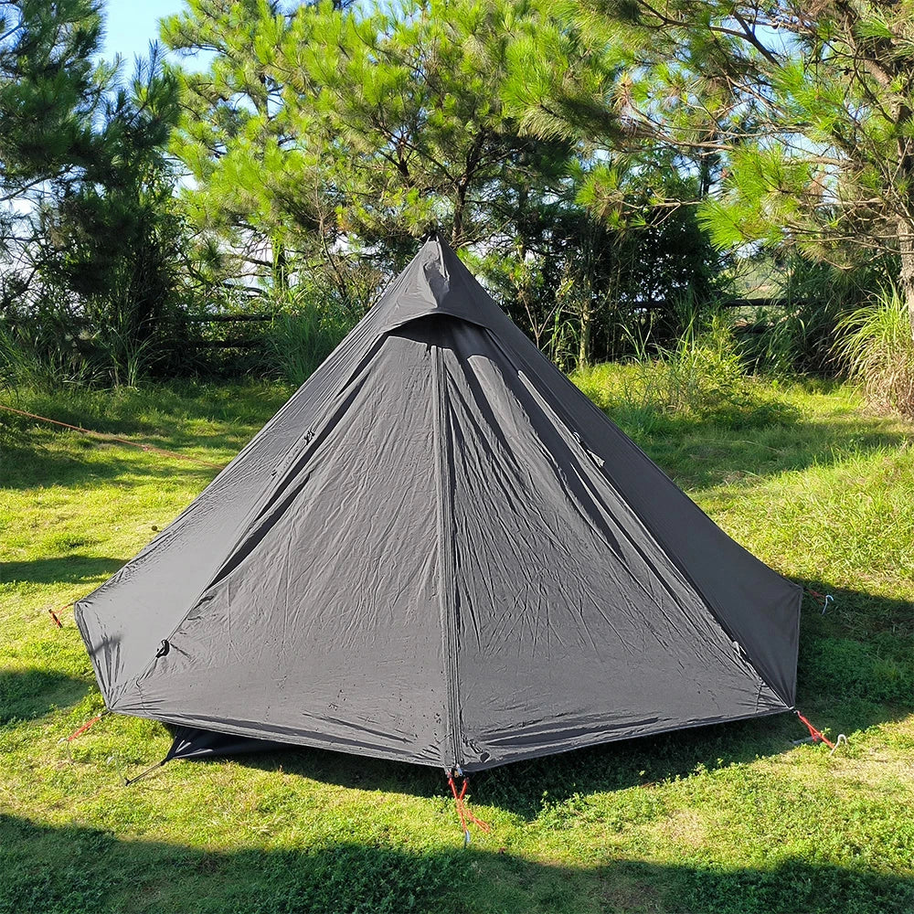 🔥 Ultralight 1-Person Camping Hot Tent ⛺ Pyramid Tipi Design | Double Layer | Chimney Window | Bushcraft & Outdoor Adventure Ready 🚀