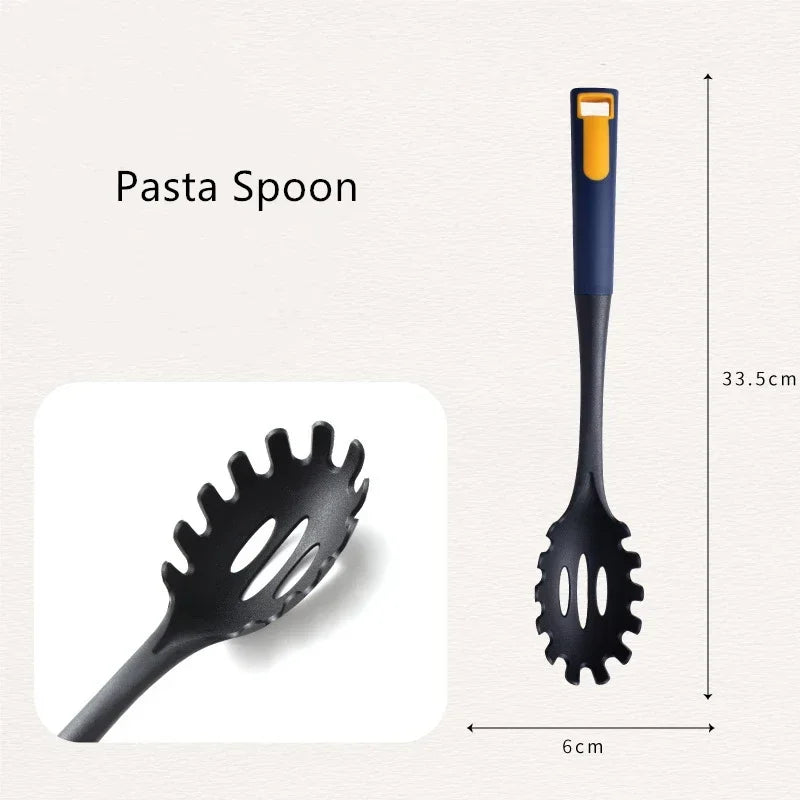 11 Styles Food Grade Nylon Cooking Tools Home Soup Spoon Frying Shovel Colander Long Handle Egg Beater Meat Fork Kitchen Utensil