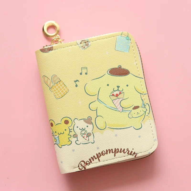 🎀 Cute Kawaii Sanrio Wallet – Stylish & Compact Short Zipper Purse | Card Holder | Fashionable & Lightweight | Perfect for Students & Everyday Use ✨