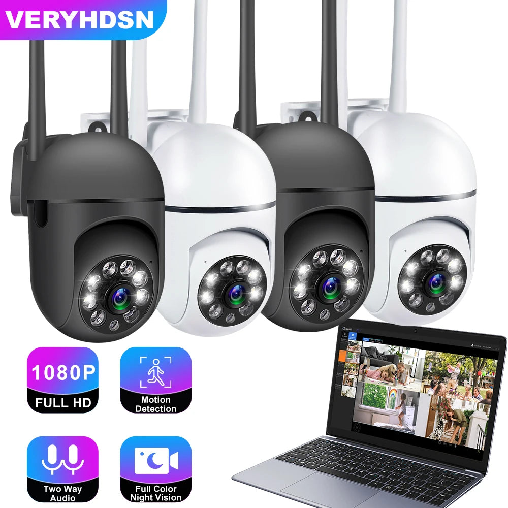 1080P Full HD WiFi Security Camera with 360° Pan-Tilt, Night Vision, Two-Way Audio, and Motion Detection