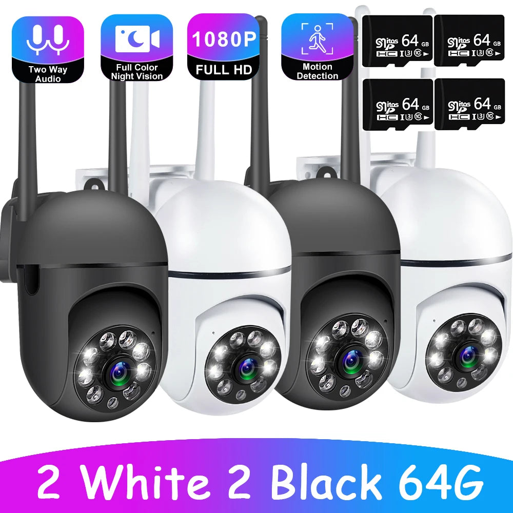 1080P Full HD WiFi Security Camera with 360° Pan-Tilt, Night Vision, Two-Way Audio, and Motion Detection