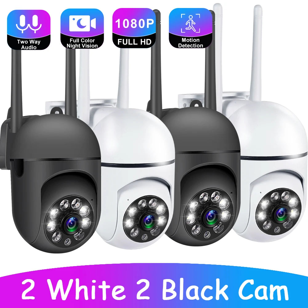 1080P Full HD WiFi Security Camera with 360° Pan-Tilt, Night Vision, Two-Way Audio, and Motion Detection