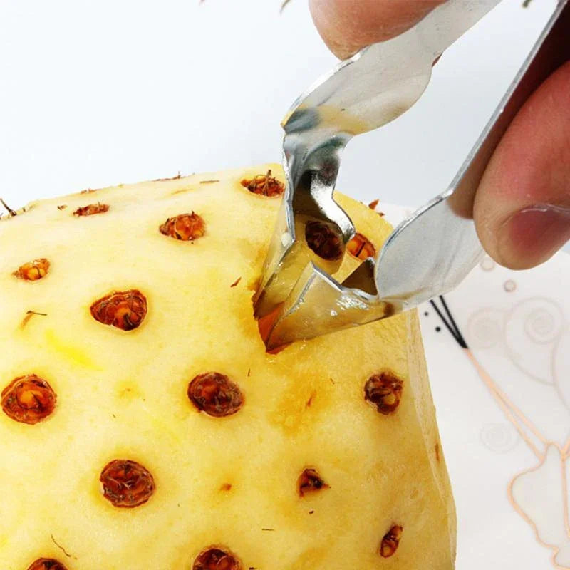 New Creative Practical Stainless Steel Cutter Pineapple Eye Peeler Pineapple Seed Remover Clip Home Kitchen Fruit Tools