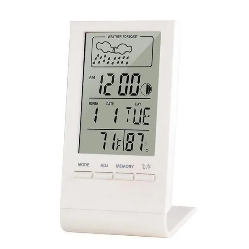 LED Digital Automatic Electronic Monitor Clock Thermometer Hygrometer Gauge Indicator Alarm Clock Indoor/Outdoor Weather Station