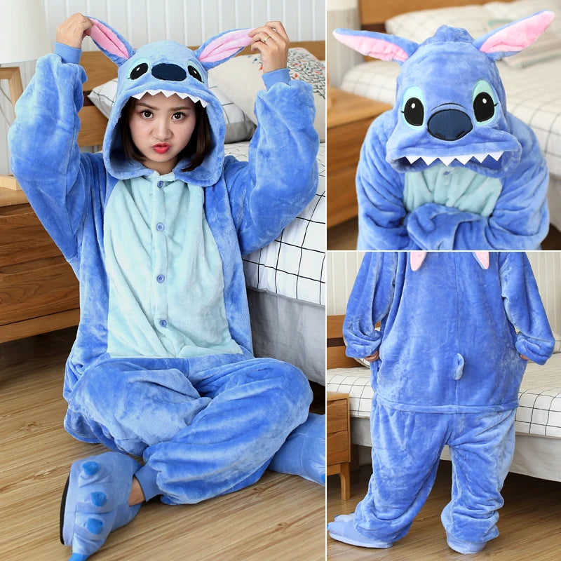 Unisex Adult Stitch Onesie Pajamas, Mens and  Womens