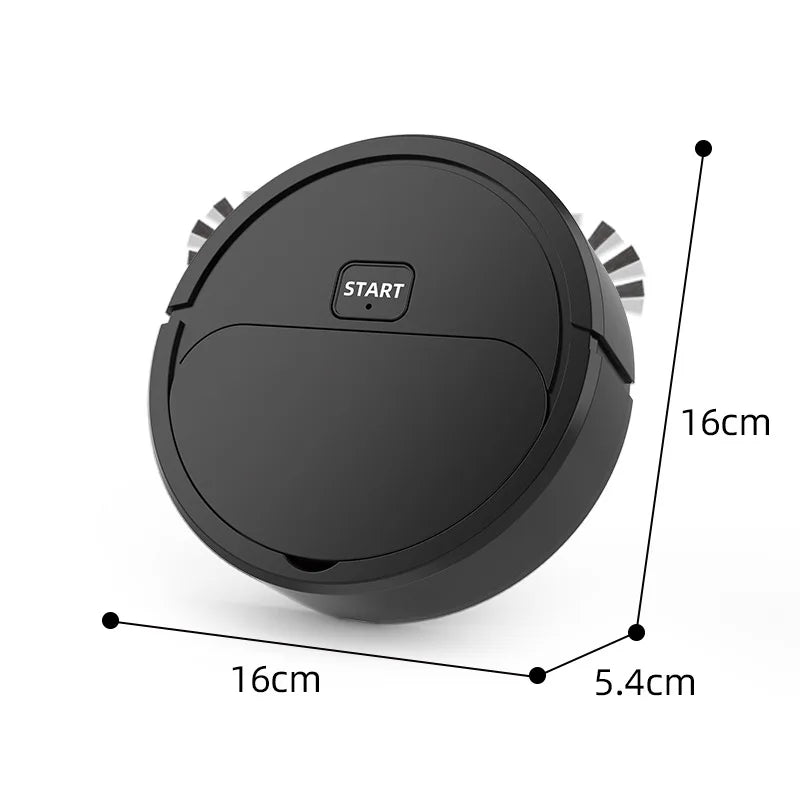 Aspiradora robot de barrido automático, recargable por USB, herramienta de limpieza inteligente en seco y húmedo 3 en 1