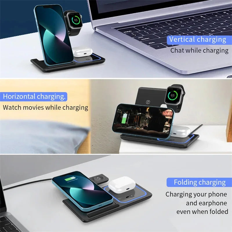 3-in-1 Fast Wireless Charging Station: Simplify Your Charging Experience